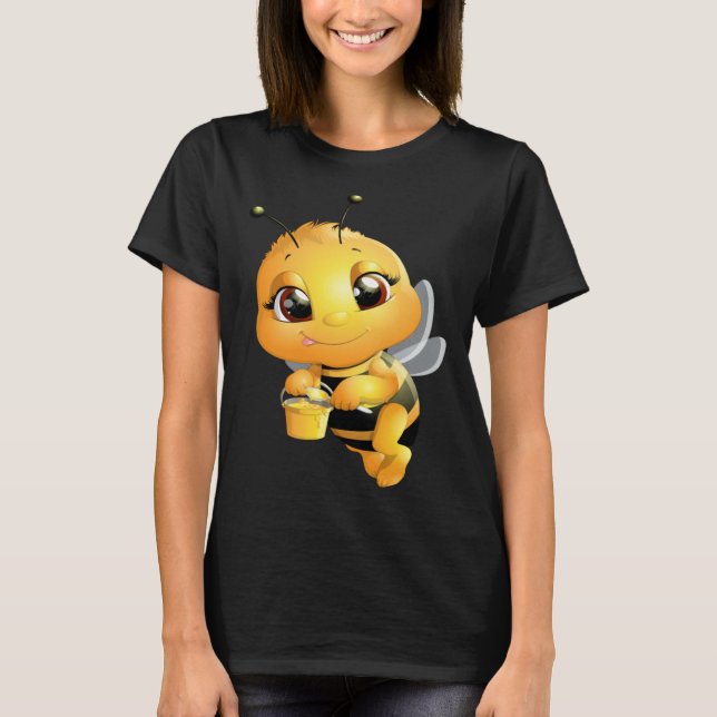Camiseta Bee with Honey Cute Girls Bee (Anverso)