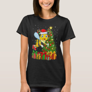 Camiseta Bee Xmas Holiday Santa Bee Christmas Tree