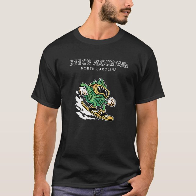 Camiseta Beech Mountain Carolina del Norte - Funny Snowboar (Anverso)