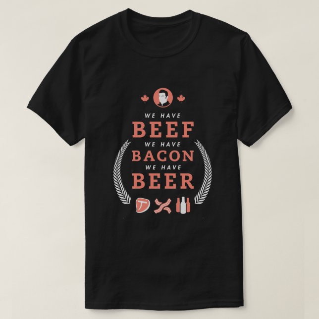 Camiseta Beef Bacon Beer Classic (Diseño del anverso)