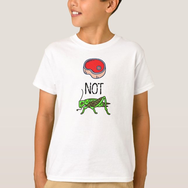 Camiseta BEEF NOT BUGS Boy's T-Shirt (Anverso)