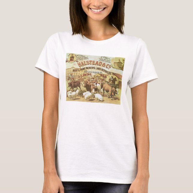Camiseta Beef & Pork Packers, c.1880 (colour litho) (Anverso)