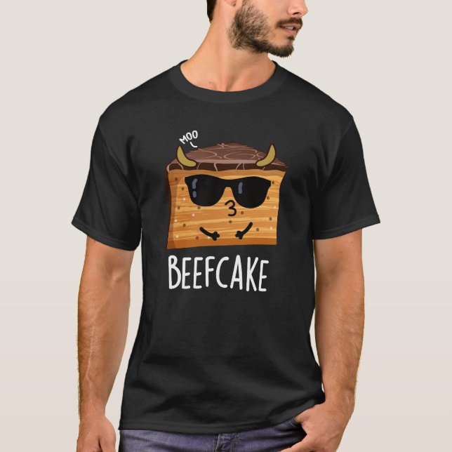 Camiseta Beefakes Funny Cake Pun Dark BG (Anverso)
