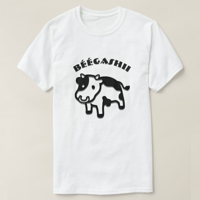 Camiseta Béégashii - vaca en navajo (Diseño del anverso)