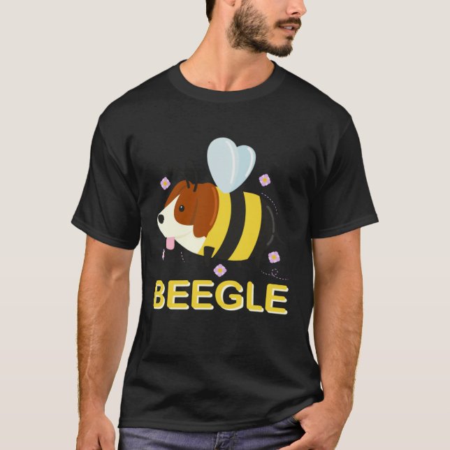 Camiseta Beegle Beagle Bee  Dog Pun Cute (Anverso)