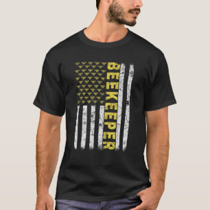 Camiseta Beekeeper Bandera Americana Patriotic Bee Whispere