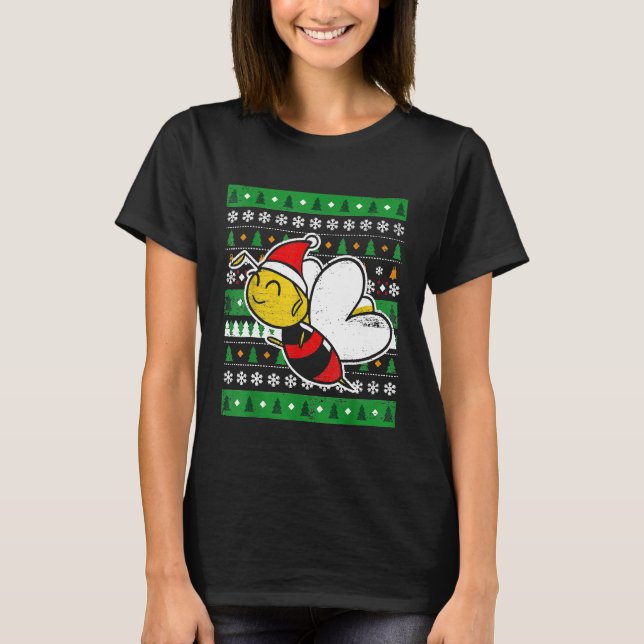 Camiseta Beekeeper Honeybee Ugly Navidad Bee (Anverso)