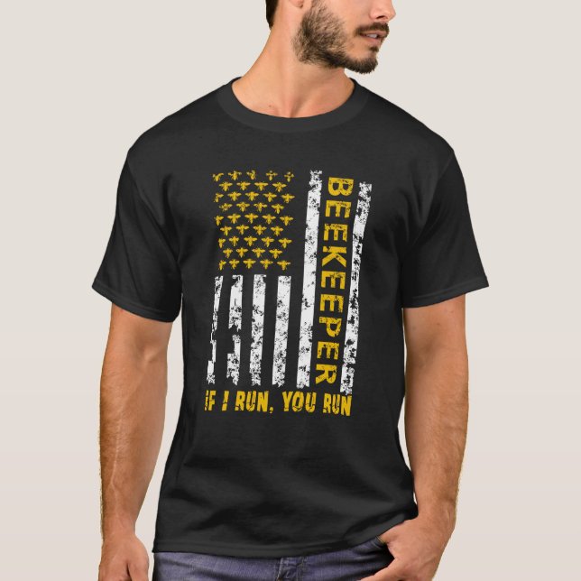 Camiseta Beekeeper Men Women US Flag Honeybee Beekeeping Be (Anverso)