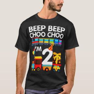 Camiseta Beep Beep Choo Choo Im 2 Fiesta de tren Segundo Cu