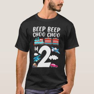 Camiseta Beep Beep Choo Choo Im Segundo Fiesta de Cumpleañ