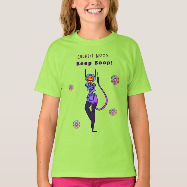 Camiseta Beep Boop Cute Robot Giggle Fun T-Shirt (Anverso)