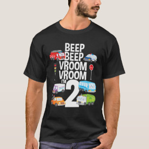 Camiseta Beep Vroom Soy 2 Camiones Tema de los autos Regalo