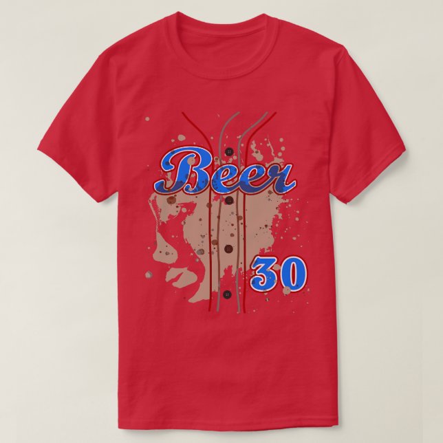 Camiseta BeER 30 Beer Beer Drinker Halloween Costume Tailga (Diseño del anverso)