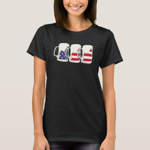 Camiseta Beer American Flag 4th Of July Men Women Merica Us