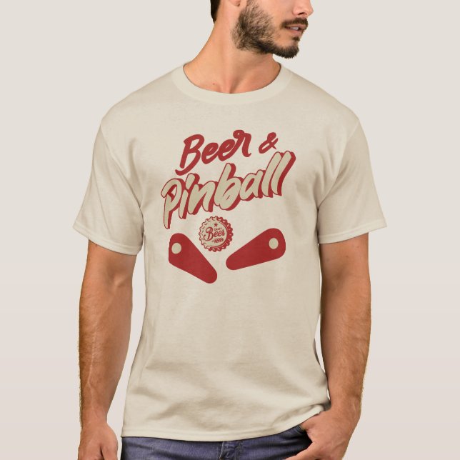 Camiseta Beer And Pinball  (Anverso)