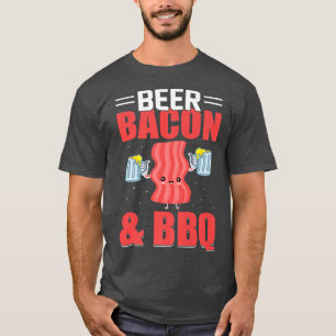 Camiseta Beer Bacon BBQ Funny Cerdo Carne BBQ Grill B