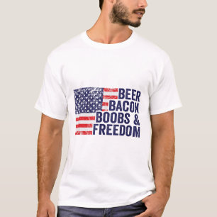 Camiseta Beer Bacon S& Libertad - Graciosa Bandera Esta
