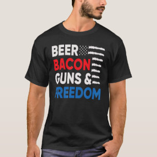 Camiseta Beer Bacon Y Libertad 4 De Julio 2