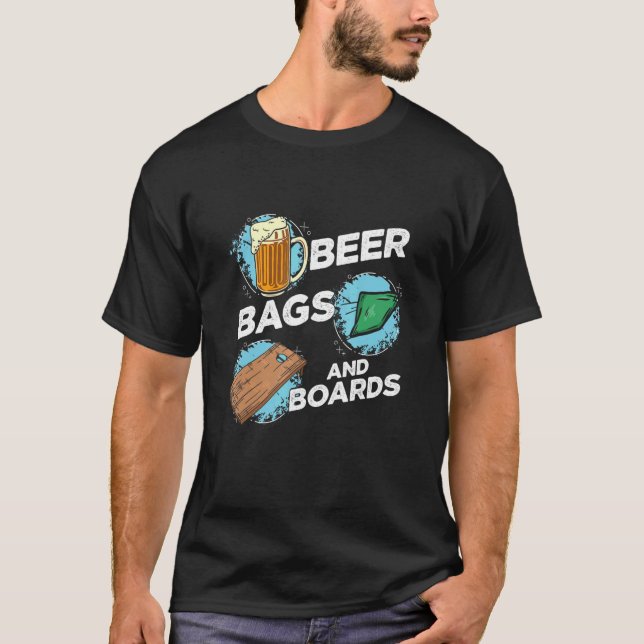 Camiseta Beer Bags And Boards Bean Bags Toss Cornhole (Anverso)