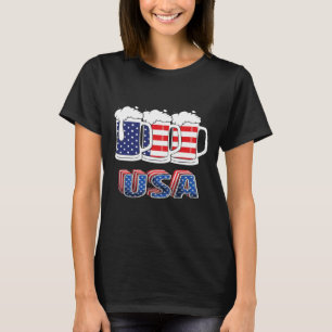 Camiseta Beer Bandera Americana 4 De Julio Merica Ee.Uu. Be