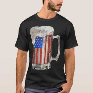 Camiseta Beer Bandera Estadounidense 4 De Julio Fiesta De B