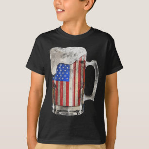 Camiseta Beer Bandera Estadounidense 4 De Julio Fiesta De B