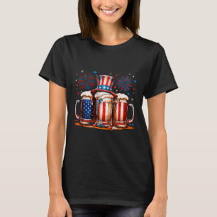 Camiseta Beer Bandera Estadounidense Usa 4 De Julio Bebida