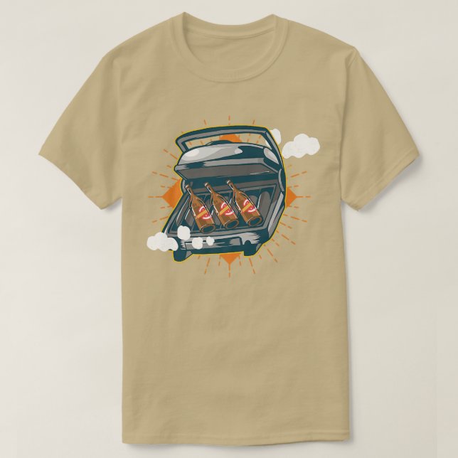 Camiseta Beer BBQ Bebe Fun  (Diseño del anverso)
