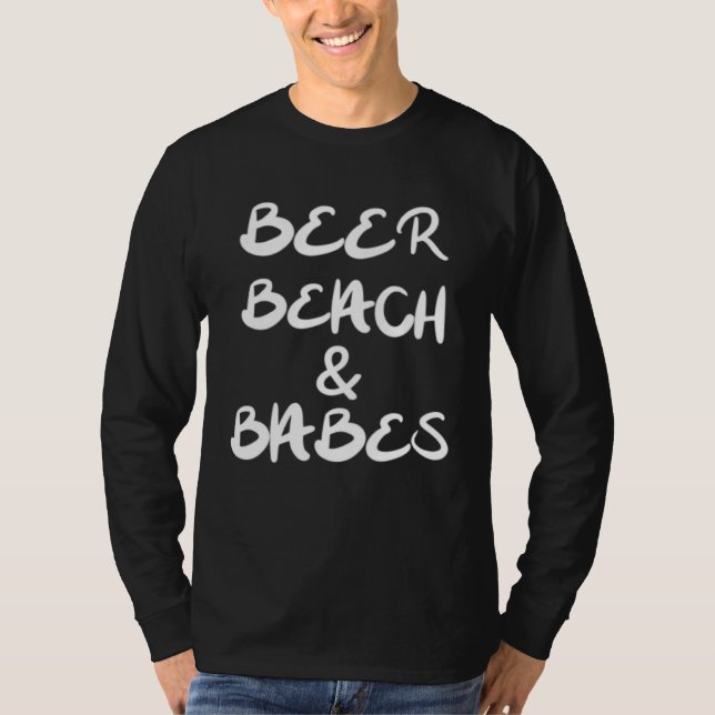 Camiseta Beer Beach and Babes Spring Break (Anverso)