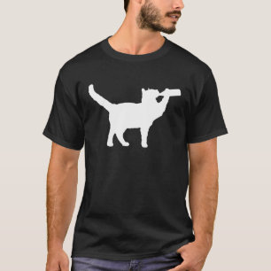 Camiseta Beer Bebida Gato Frasco Mascota Bebida Humor Alcoh