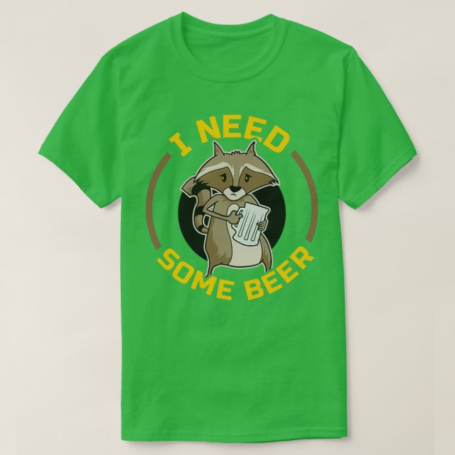 Camiseta Beer Beer Beer Coon Diariamente Emocionante Raccoo (Diseño del anverso)