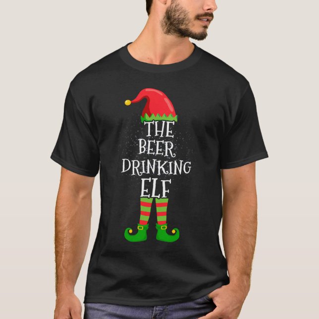 Camiseta Beer Beer Being Elf Family Mating Navidad Group (Anverso)