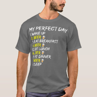 Camiseta Beer Beer Día Perfecto TShirt Fiesta Craft Tee