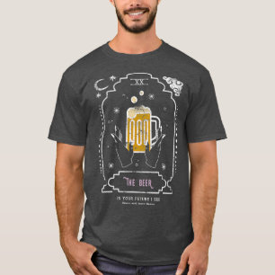 Camiseta Beer Beer Funny Tarot Leading Card Moon