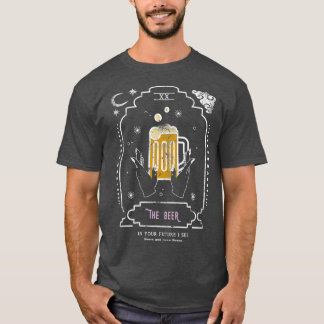 Camiseta Beer Beer Funny Tarot Leading Card Moon