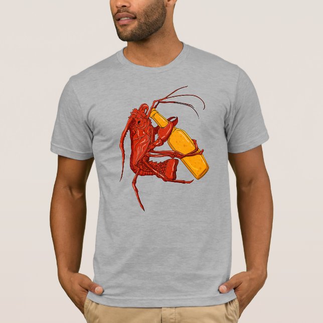 Camiseta Beer Beer Lobster Funny Seafood Gag Gráfico (Anverso)