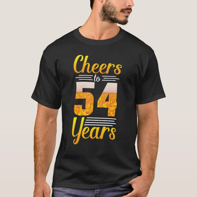 Camiseta Beer Beer Mi Cumpleaños Saluda A Bo De 54 Años (Anverso)