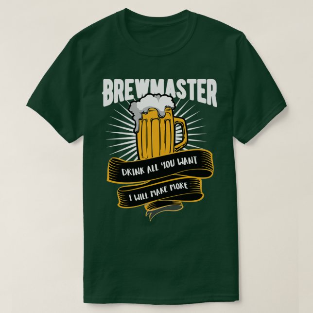 Camiseta Beer Brewmaster Bebe todo lo que quieras (Diseño del anverso)