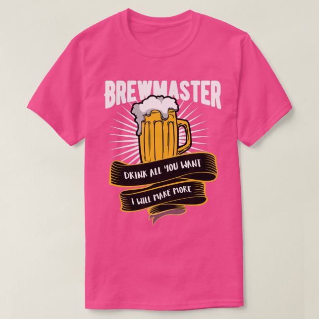 Camiseta Beer Brewmaster Bebe todo lo que quieras (Diseño del anverso)