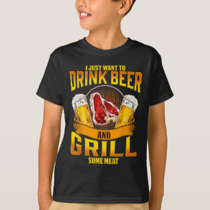 Camiseta Beer Cerveza Grill Carne Grilling Bbq Barbecue Dri
