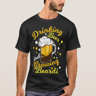 Camiseta Beer Cerveza Y Crecer Barbas Hombres Con Barba Gua