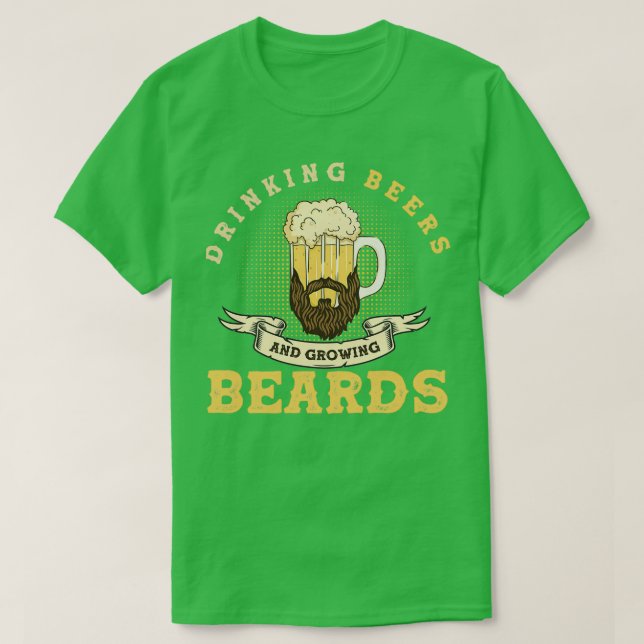 Camiseta Beer Cervezas Y Crecer Barbas Graciosas 2 (Diseño del anverso)