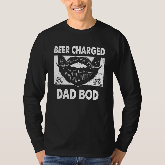 Camiseta Beer Charged Dad Bod  Beer  Humor Drinker Daddy (Anverso)