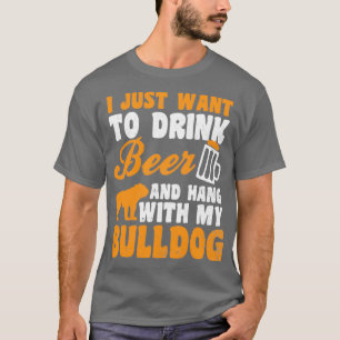 Camiseta Beer Dad Shirink Beer Hang Bulldog Regalo