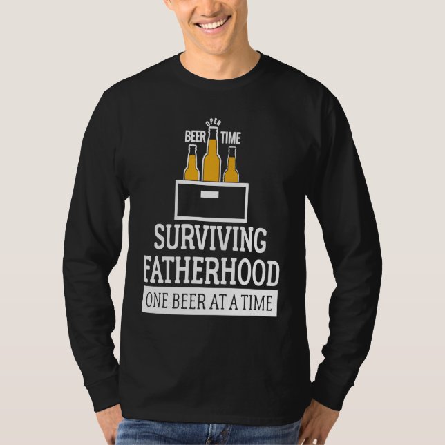 Camiseta Beer Dad   Surviving Fatherhood One Beer at a Time (Anverso)