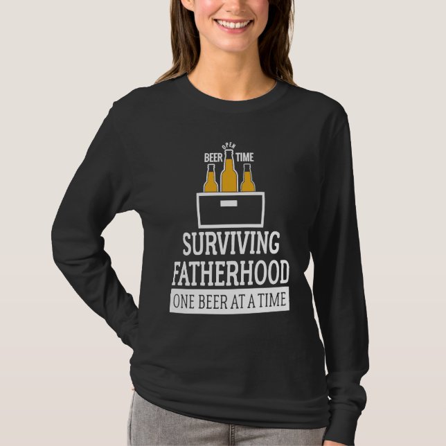 Camiseta Beer Dad   Surviving Fatherhood One Beer at a Time (Anverso)