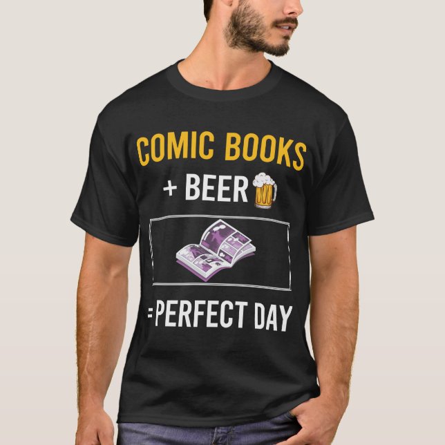 Camiseta Beer Day Comic Books Comics (Anverso)