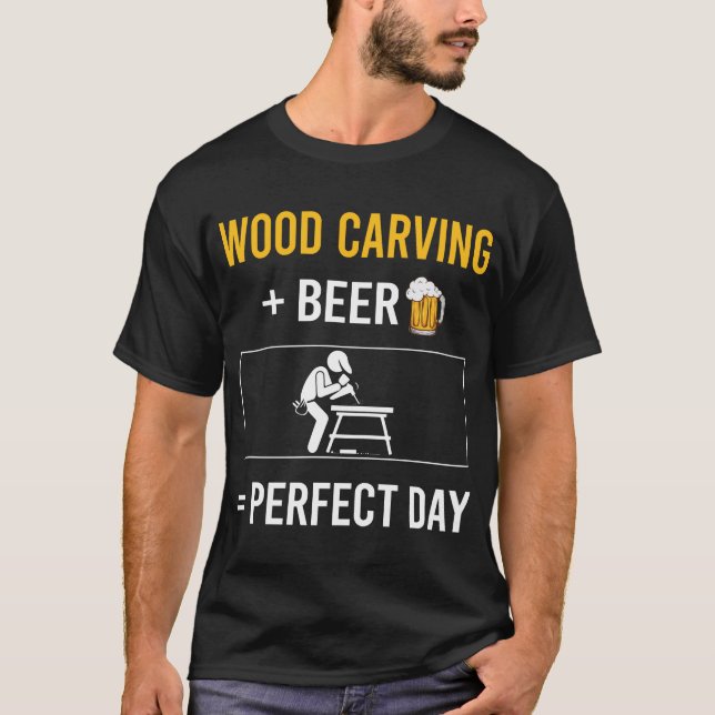 Camiseta Beer Day Wood Carving Woodtalling (Anverso)