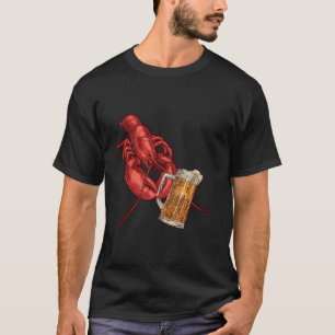 Camiseta Beer de bogavante Crustacean langosta de pescado