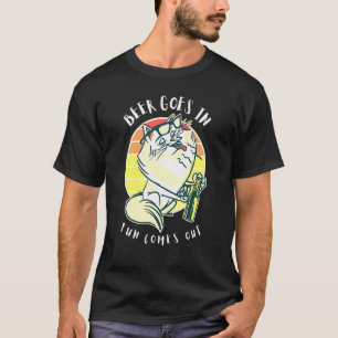 Camiseta Beer De Gato Grasa Se Hace Divertido Sale De La Ce
